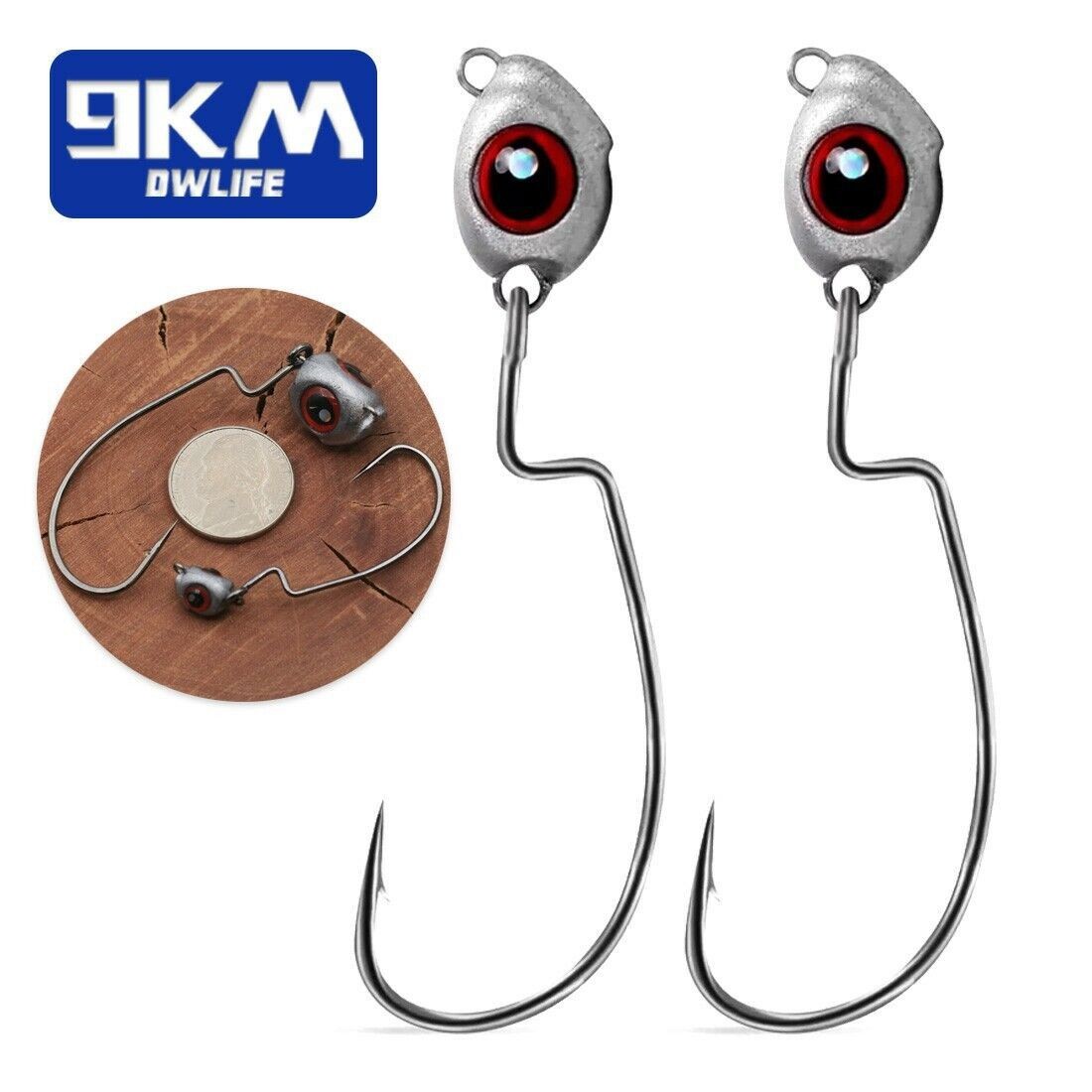 Swimbait Jig Head Hooks 10~30Pcs Bass Fishing Texas Jig Head EWG Hook Freshwater