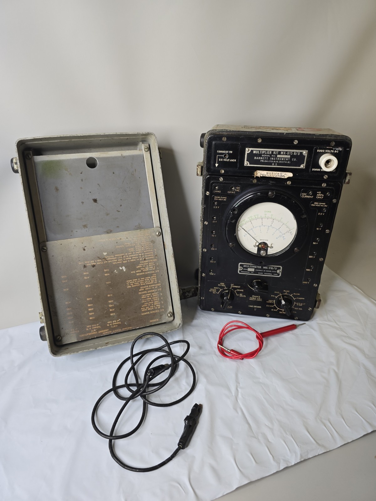 Bridge Electronics Multiplier Kit MX-815 B/U Multimeter ME-9 H/U Vintage 50s 60s