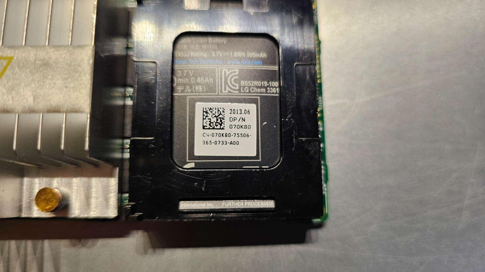 Dell Perc H710 Mini Mono RAID Controller w Battery - PN 05CT6D 5CT6D