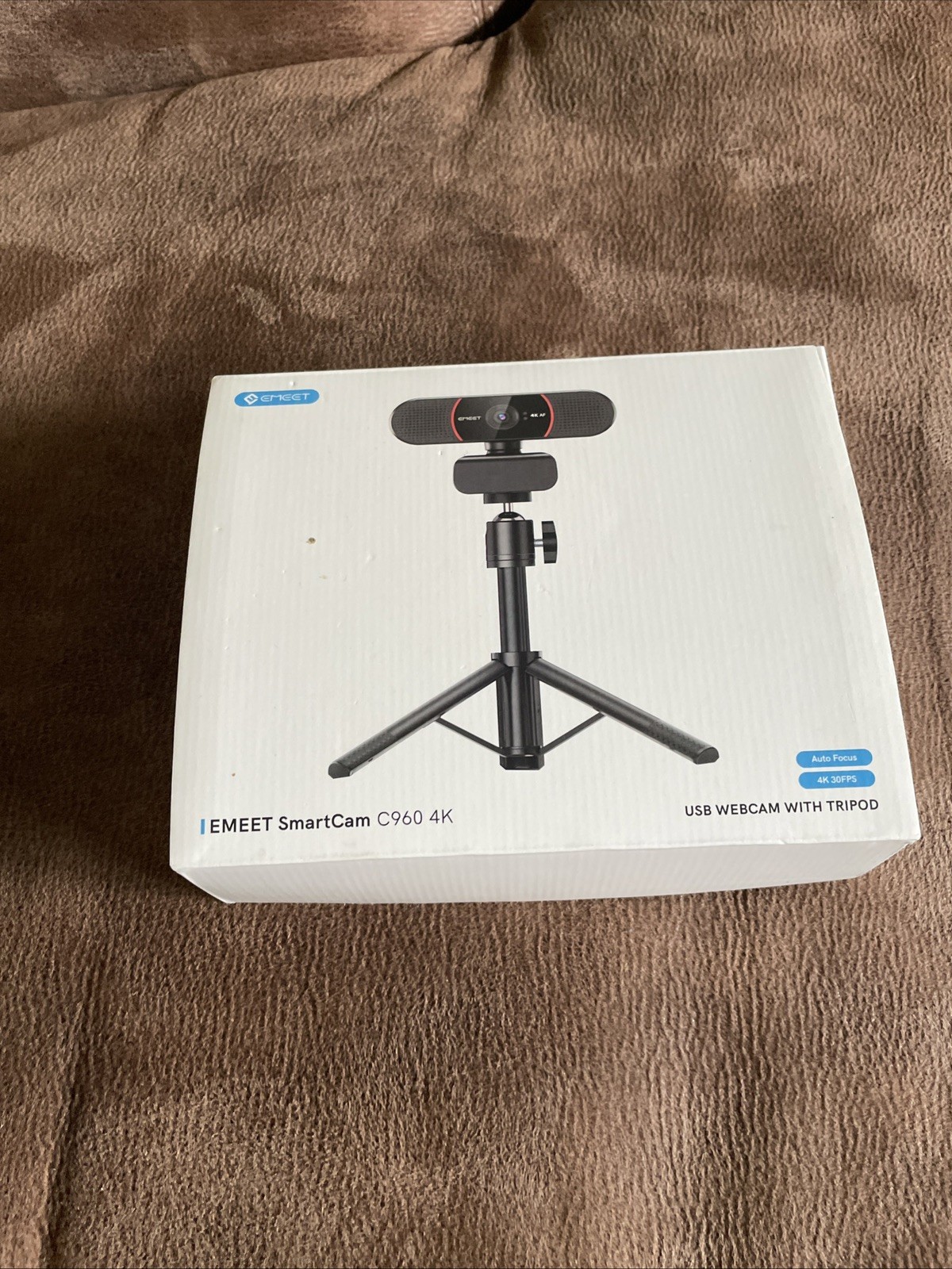 EMEET SmartCam 4K AF USB Webcam w Tripod Auto Focus Dual Mic Boxed