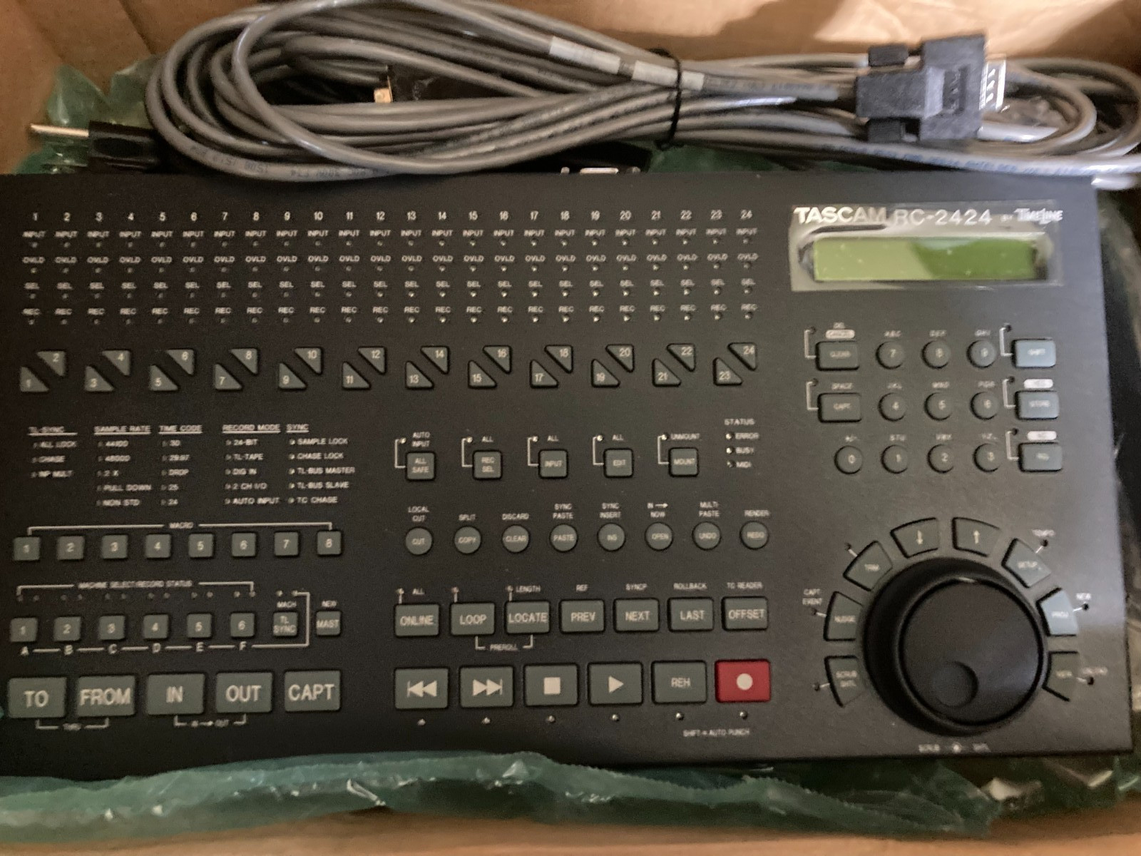 Tascam RC-2424 Remote Control Unit w/  POWER CORD Original Box