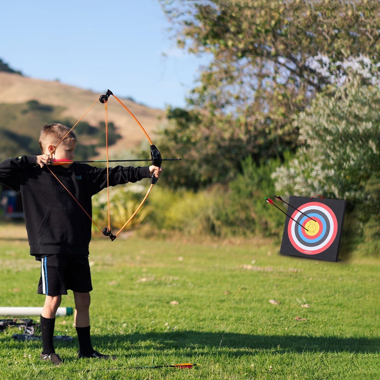 20" Foam Archery Target Block - High-Density for Backyard & Throwing Knife Pract