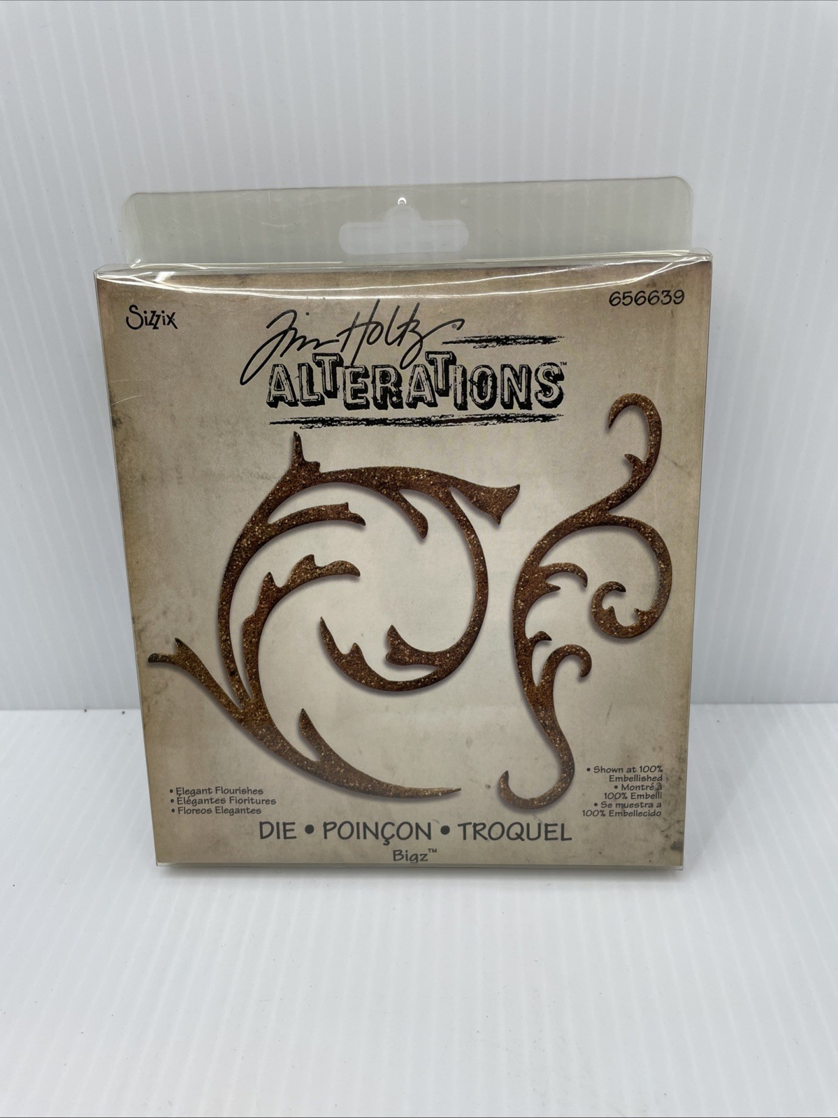 Sizzix Tim Holtz Alterations Die - ELEGANT FLOURISHES -  Bigz Retired 656639