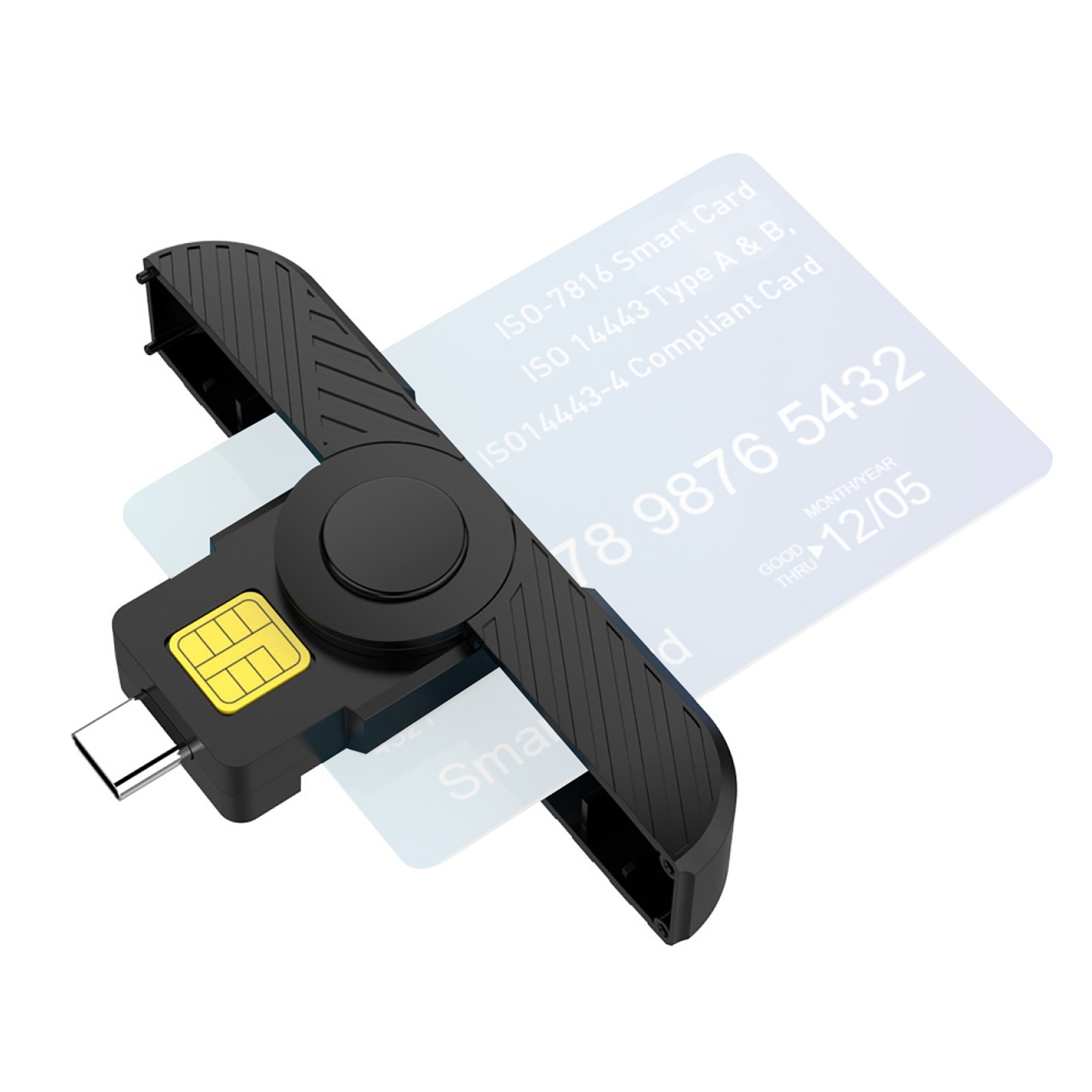 Foldable DOD Type C Common Access CAC Smart SIM Card/IC Bank Chip Card Reader