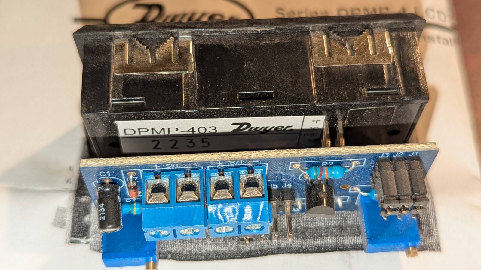 (1) Dwyer Red Digital LCD Panel Meter DPMP-403 NIB