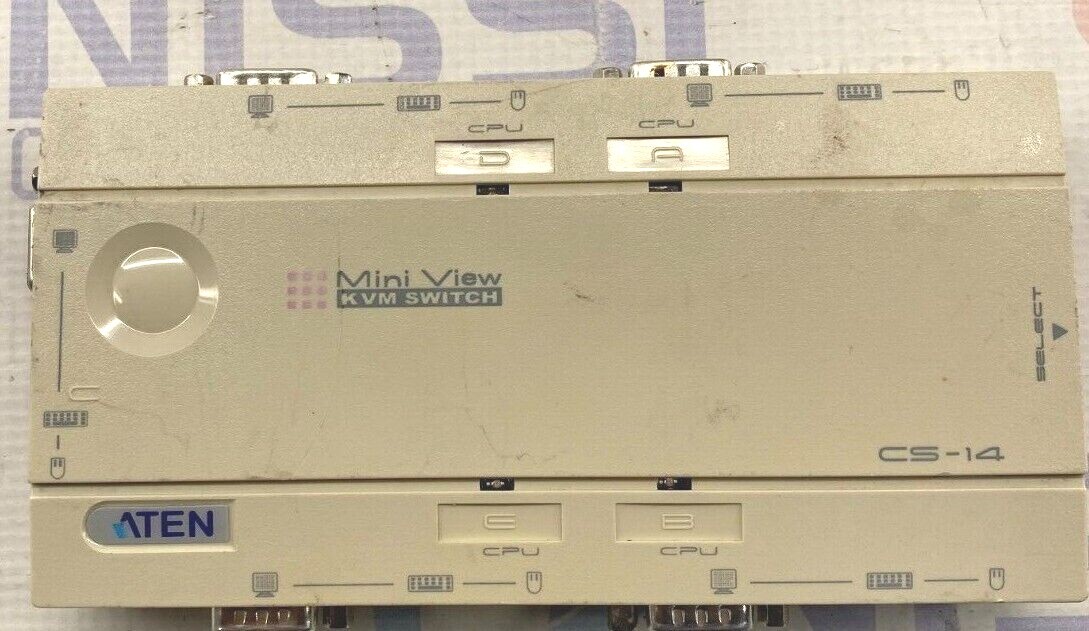 Aten CS-14 CS14 Mini KVM Switch