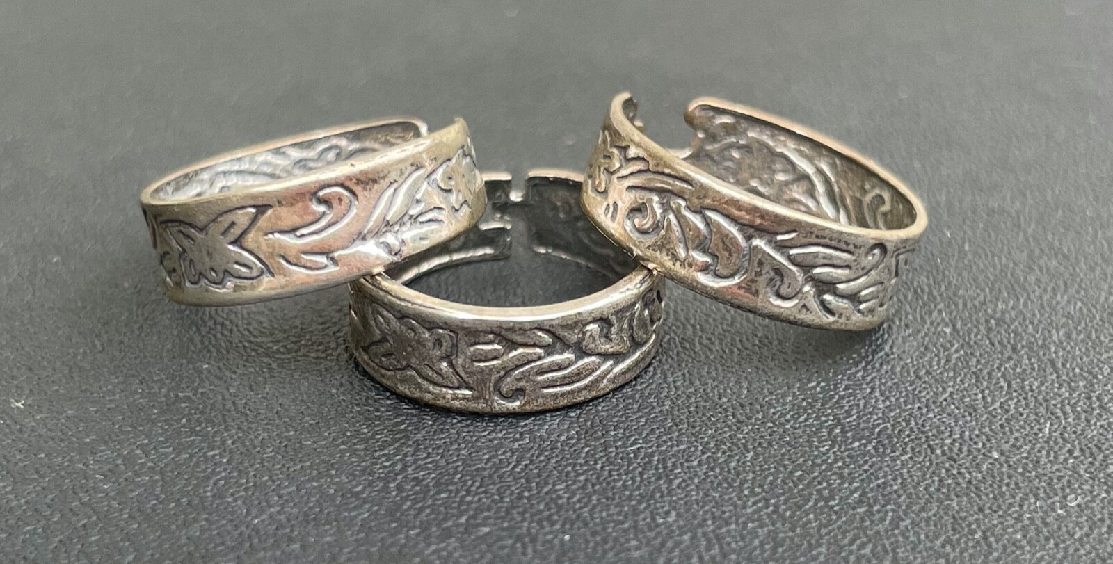 Butterfly Vines Toe Ring Genuine .925 Sterling Silver Adjustable in Gift Box