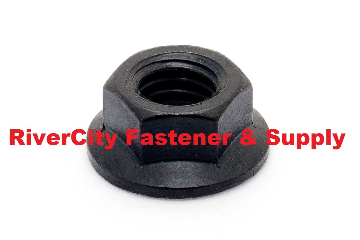 (10) 3/4-16 Hex Flange Nut Grade 8 Plain black finish 3/4x16 Nuts 3/4 x 16