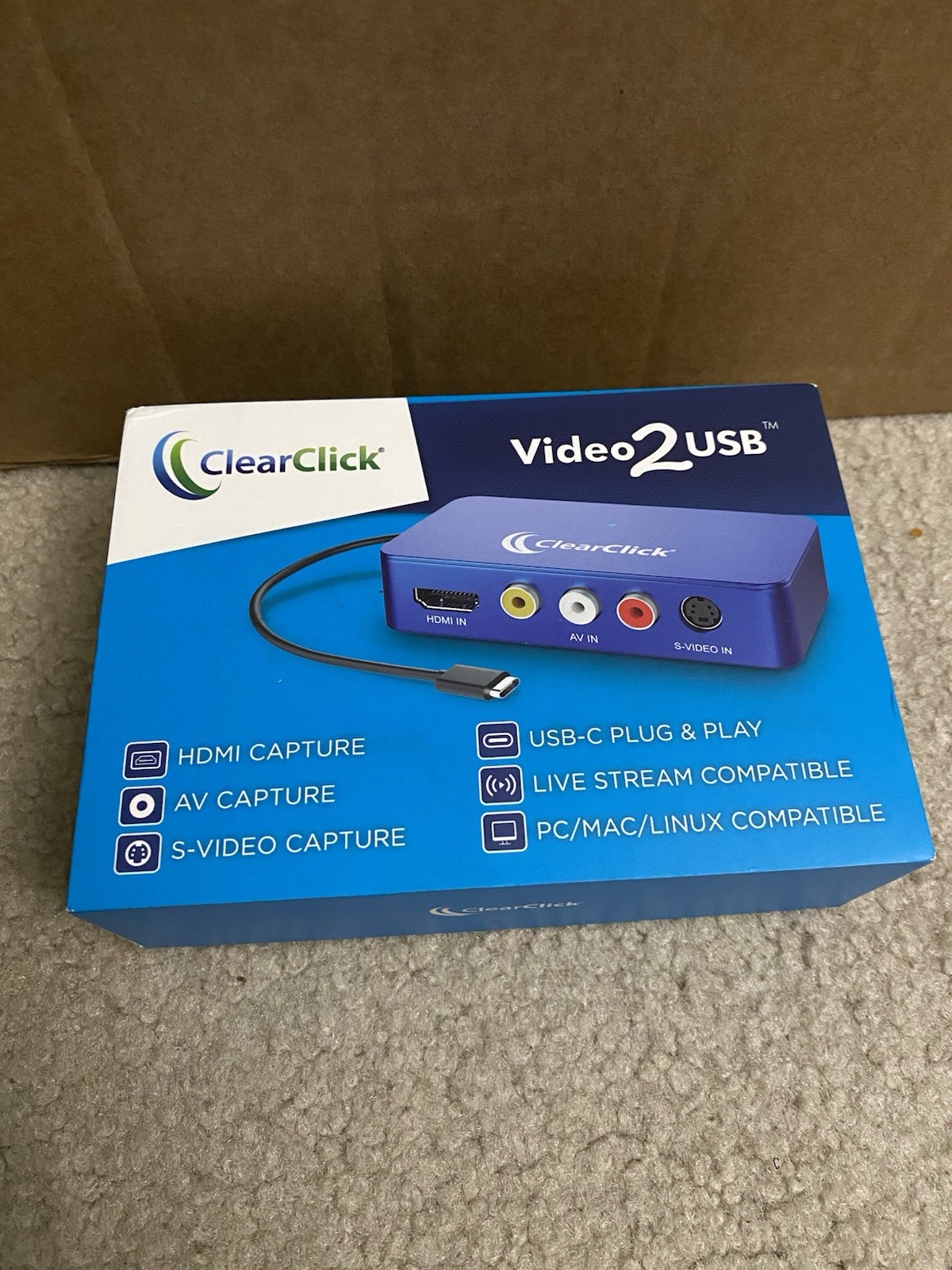ClearClick Video To USB 1080P HDMI RCA AV Video Capture & Live Streaming Device