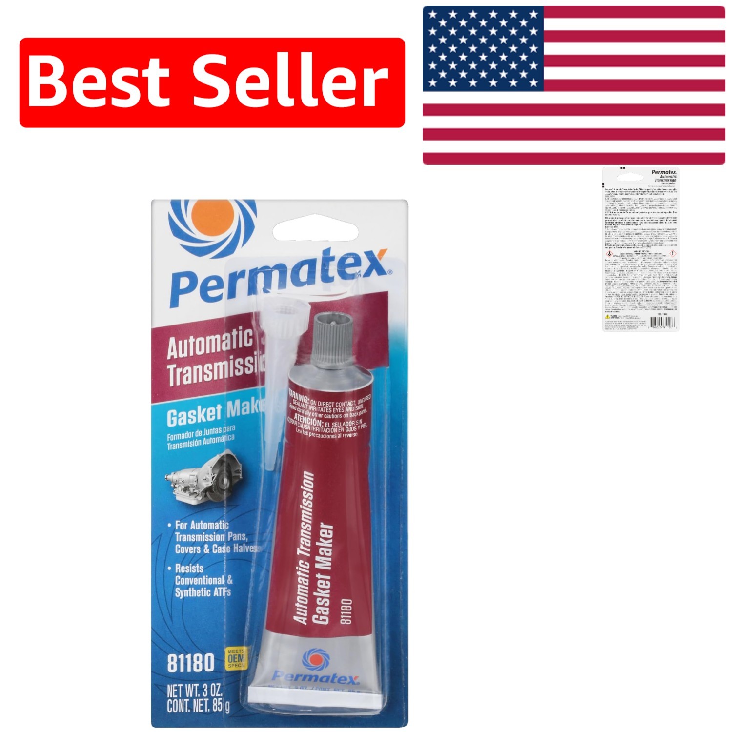 Gray Silicone RTV Sealant, 3 oz. Tube - Flexible & Water-Resistant Auto Solution
