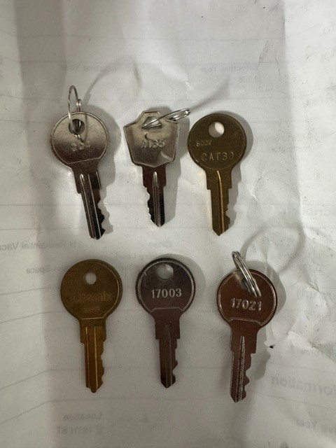 6 Fire Panel keys technician service tech Key Cat30 005 alarm tech pull station