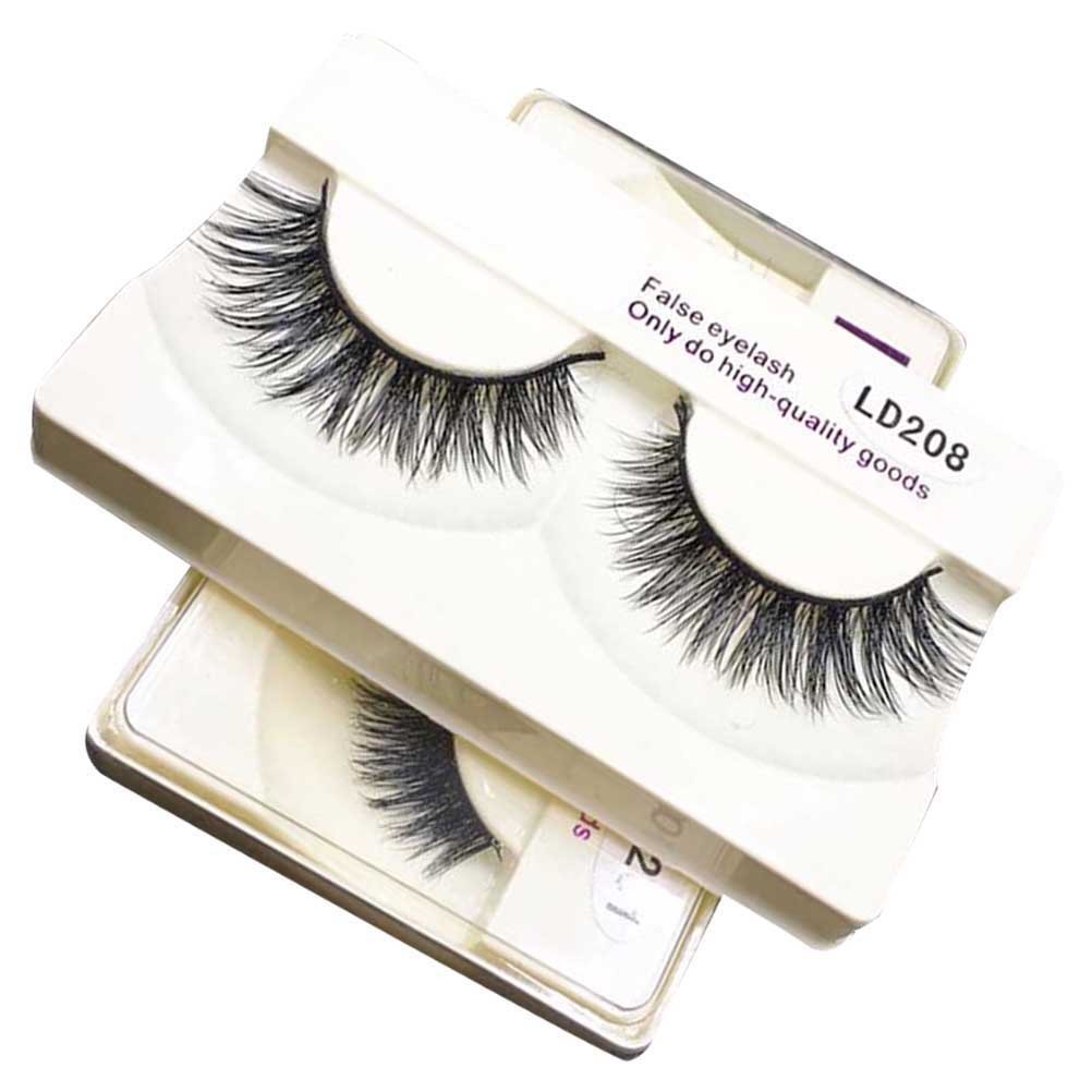Reusable High-End False Eyelash Black Long Thick Natural Lashes for Makeup