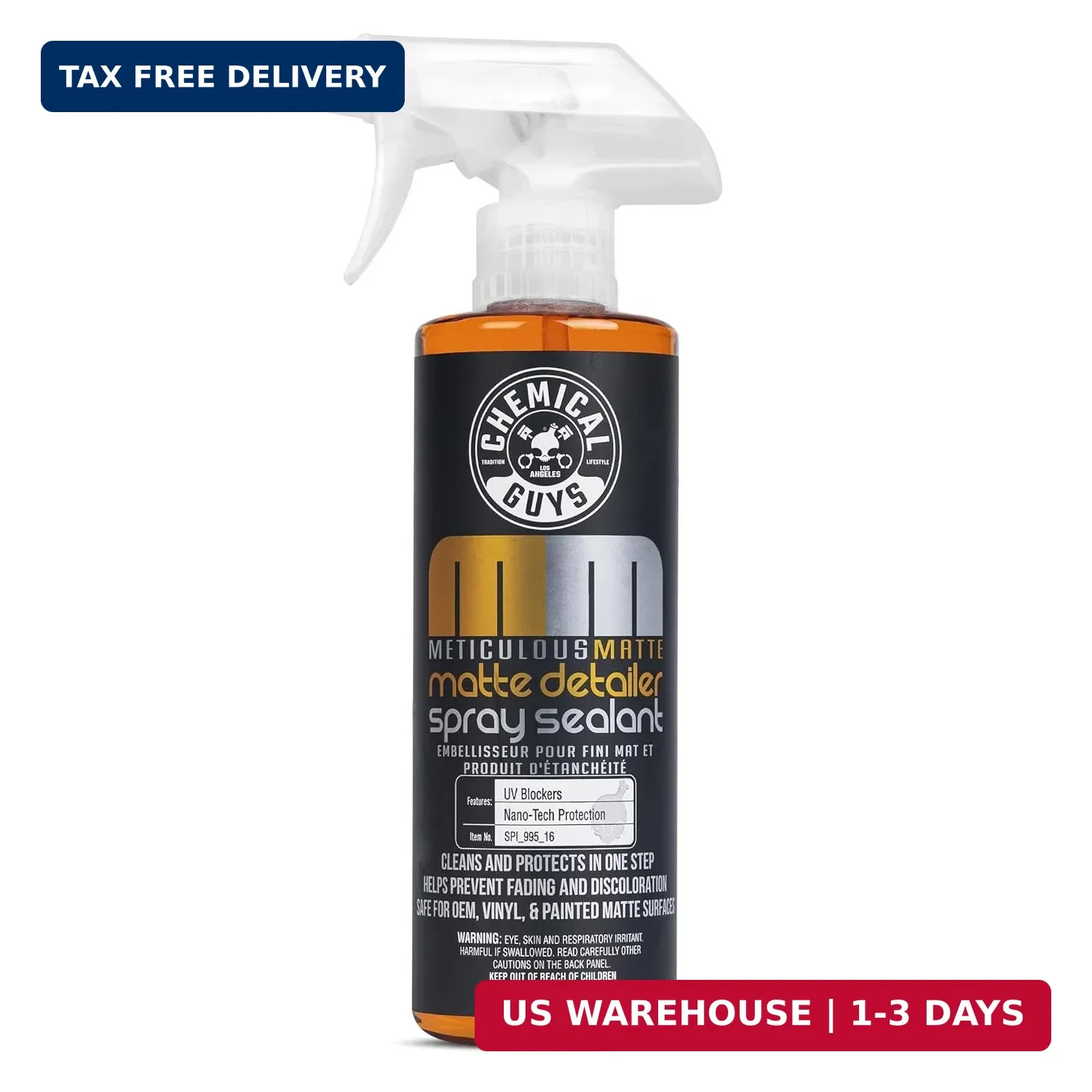 Chemical Guys Meticulous Matte Finish Detailer and Spray Sealant- Quick Detailer