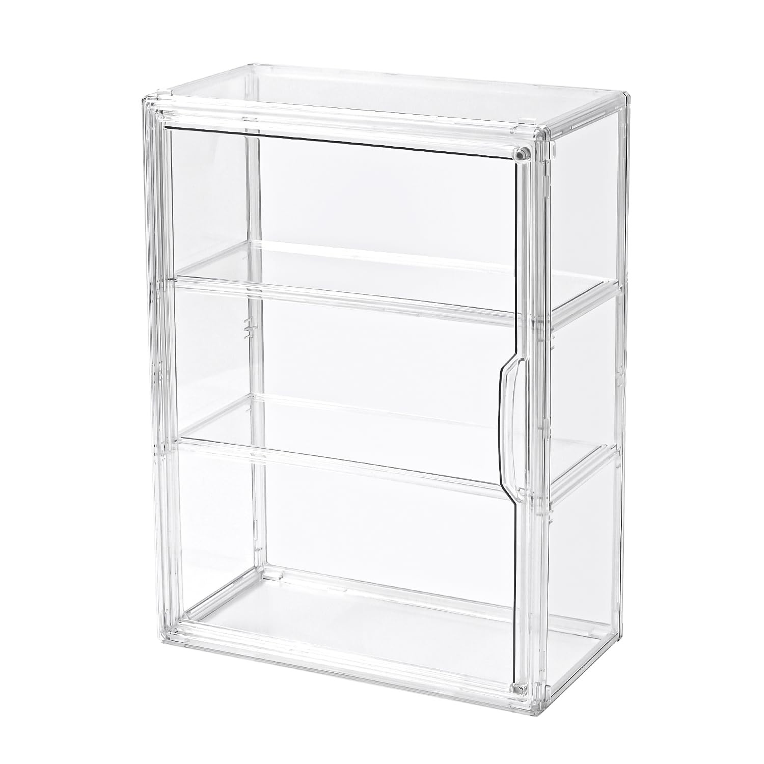 3 Tier Display Case for Collectibles,Clear Display Box with 2 Movable Plates ...