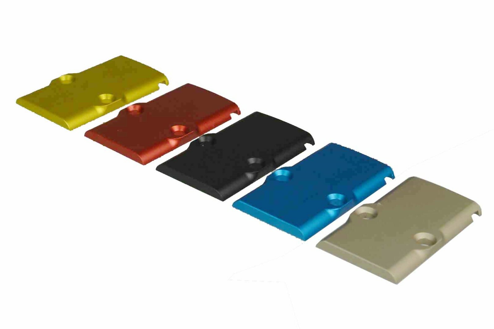 Al Anodized Red RMR Cover Plate,F Glock 17 19 26 Cut Slides W Round Arc Sides
