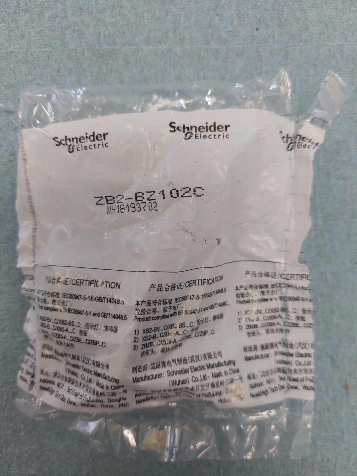 Schneider Terminal And Contact Block ZB2-BZ102C