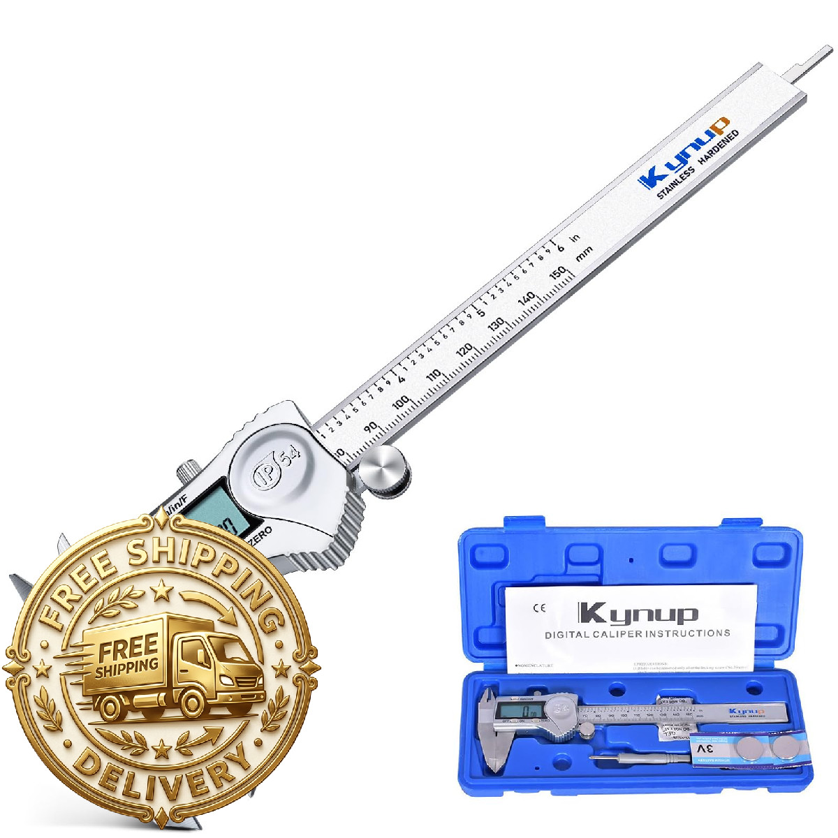 Kynup Digital Caliper Caliper Measuring Tool Outside Micrometer Vernier Dial