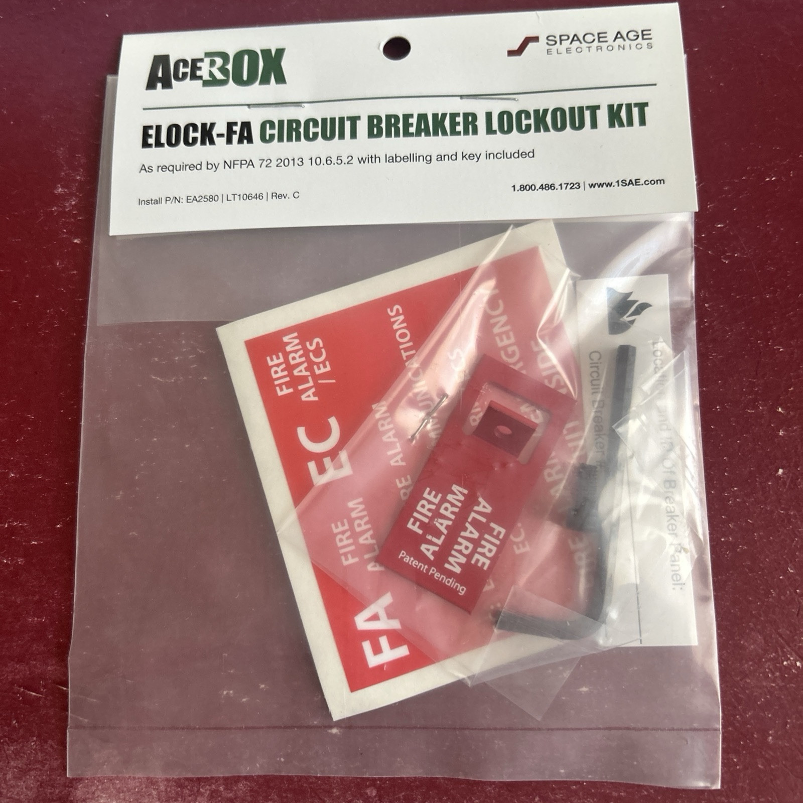 ELOCK-FA, E-Series Fire Circuit Breaker Lockout for safety Kit