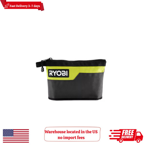 Ryobi Waterproof 12 In. Zipper Utility Pouch for Tools, Multi-Purpose Bag