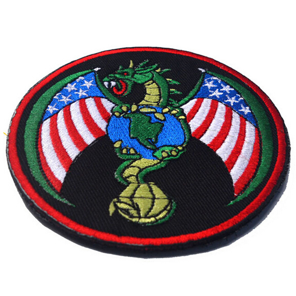 USA AIR FORCE U.S. ARMY 3D AMERICAN DRAGON MILITARY BADGES TACTICAL PATCH