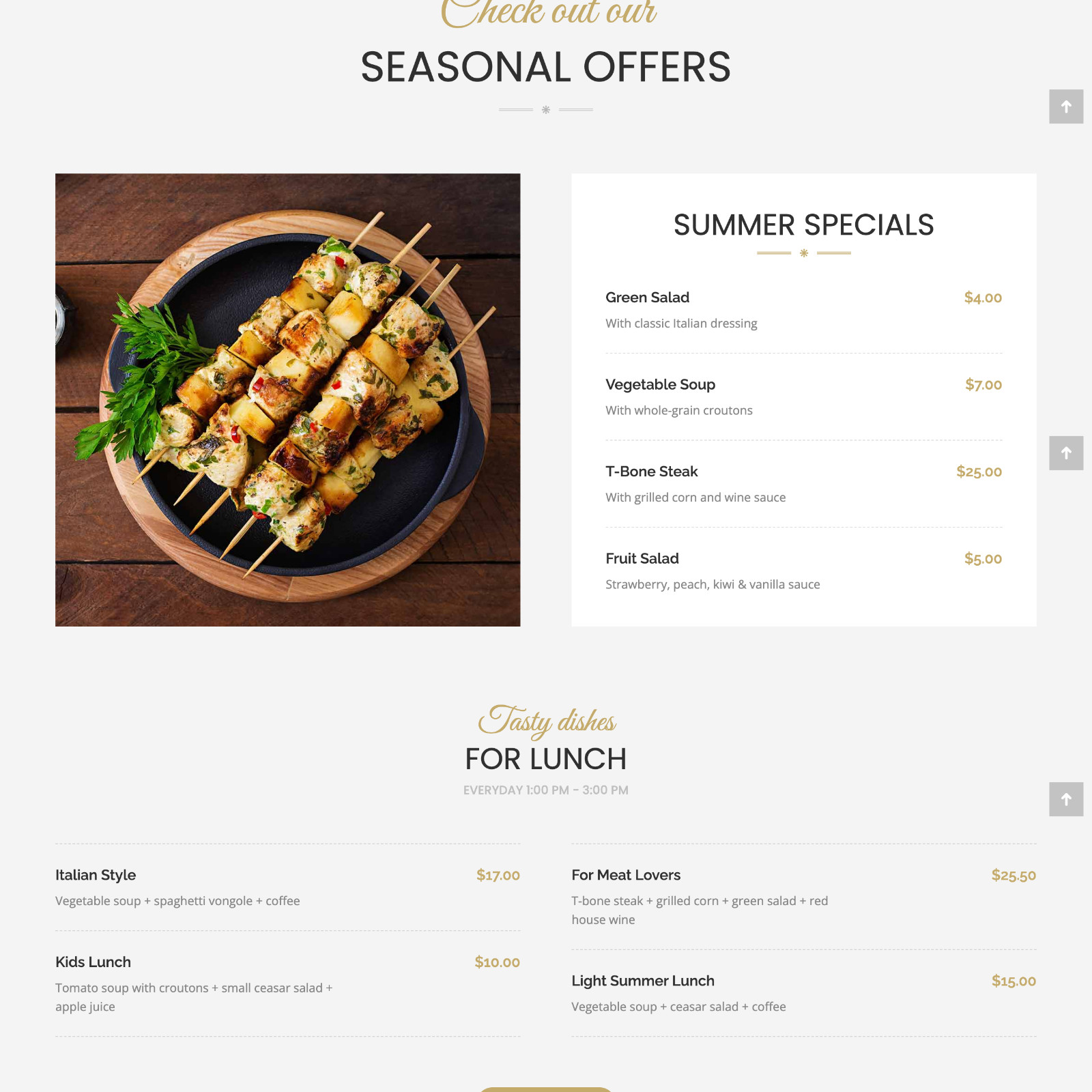 Cafeteria Website Design with Free VPS Web Hosting and Installation