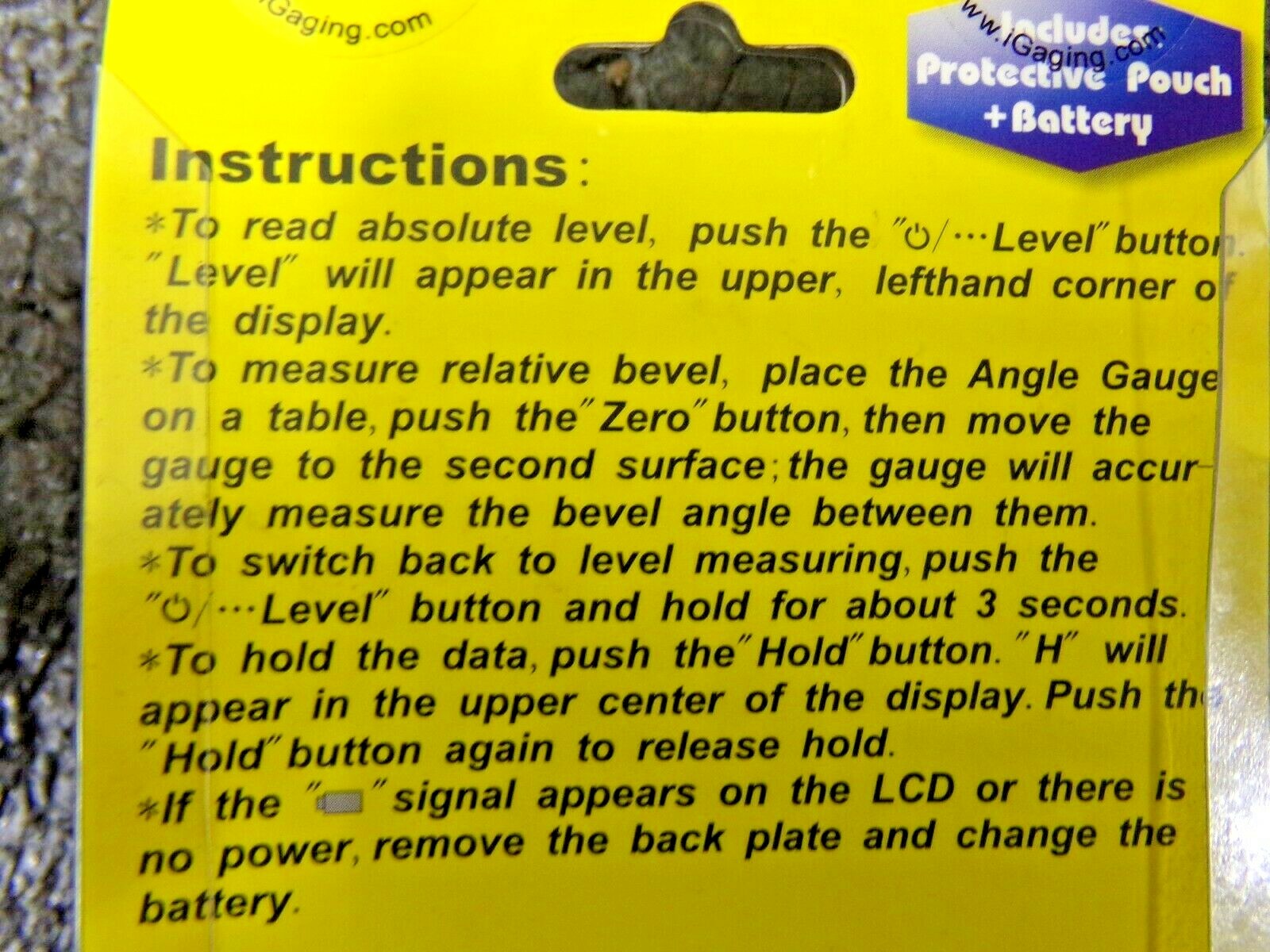 Angle Cube Digital Guage Angle & Level Sensor Bevel Electronic iGaging Anglecube