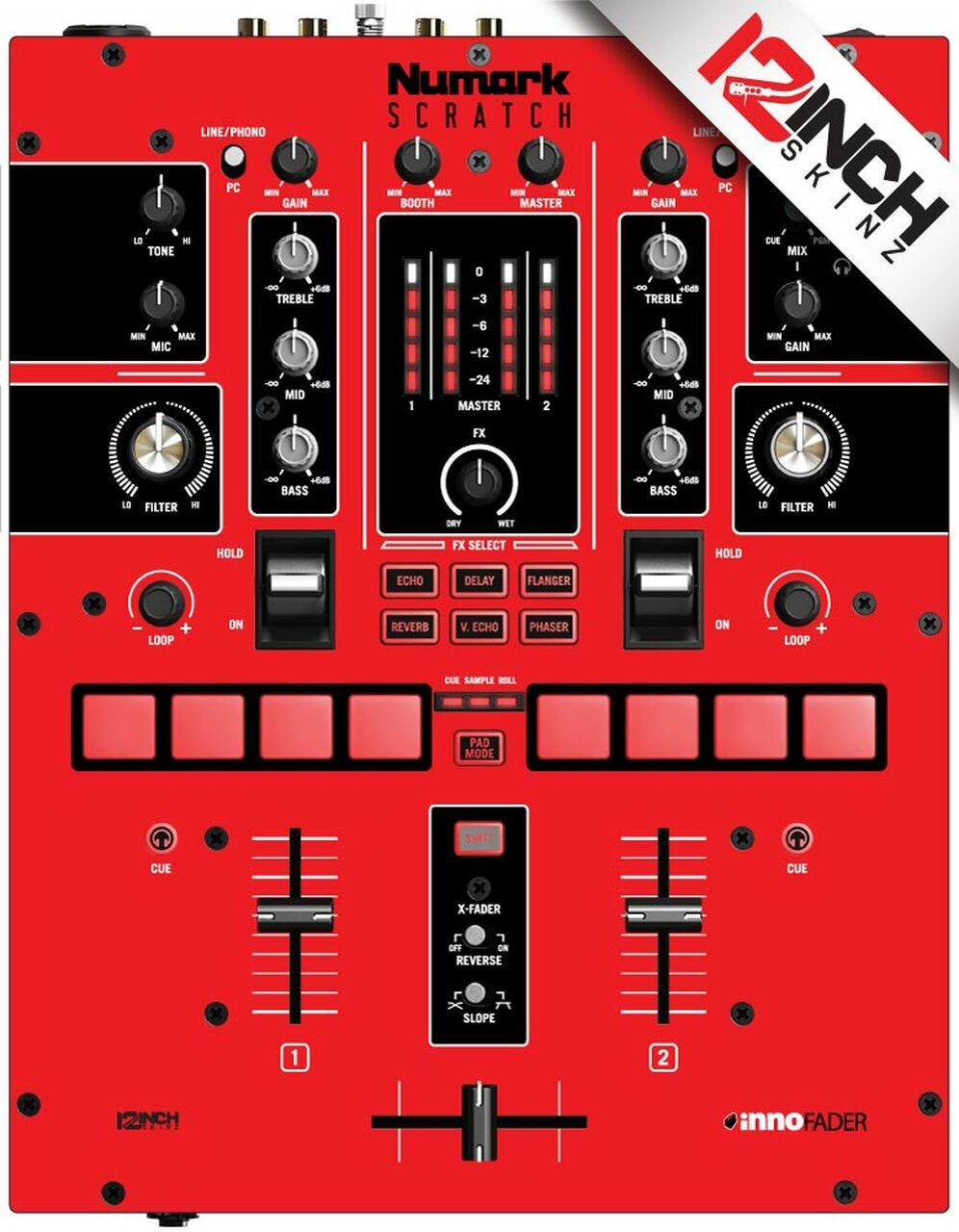 Numark Scratch Skin - red/black