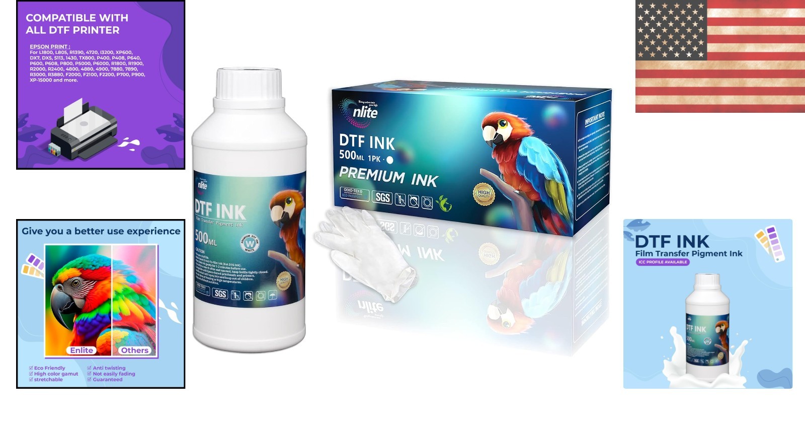 High Fluency DTF White Ink for Epson Expression - Fade/Scratch Resistant Formula