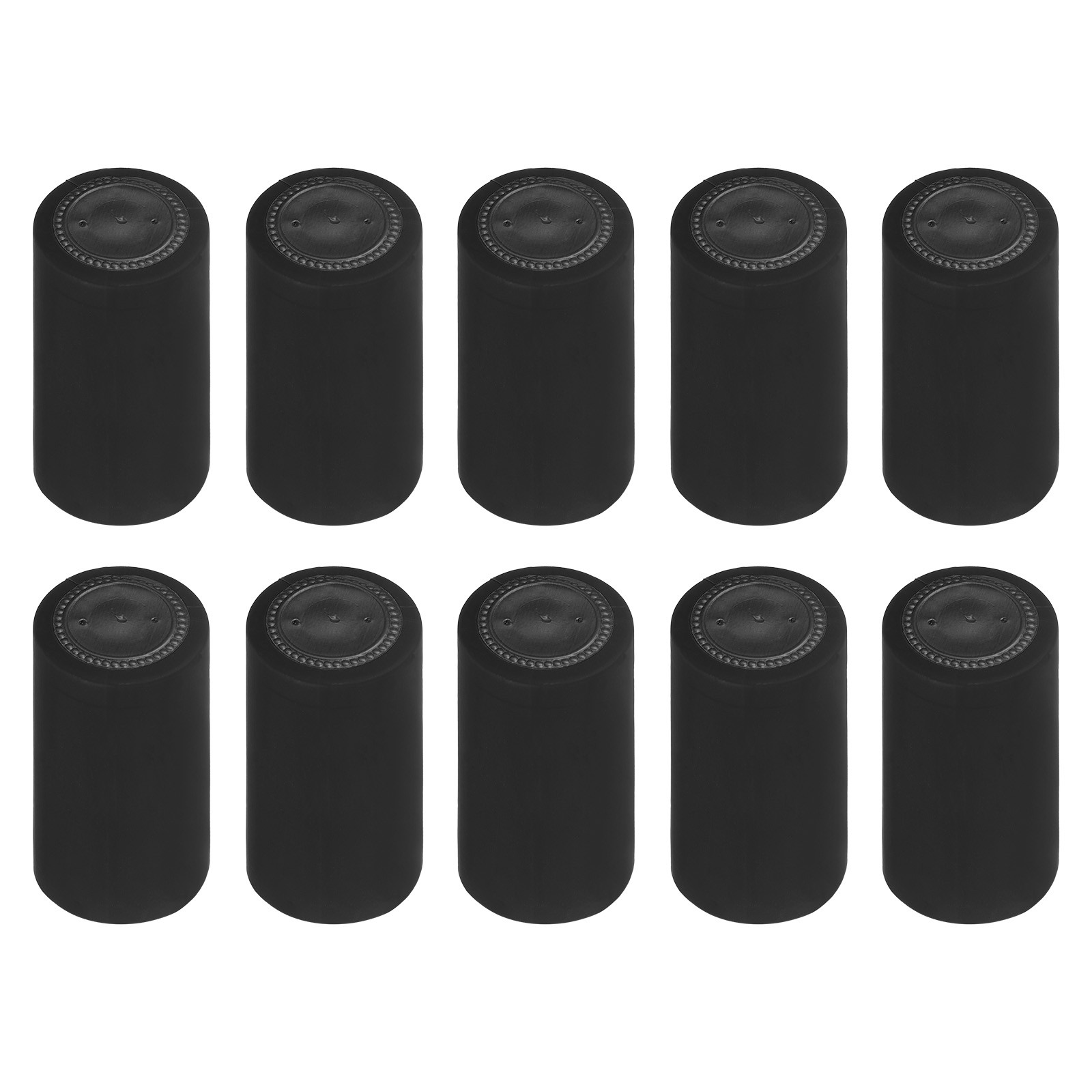 100 x PVC Heat Shrink Wine Shrink Wrap Cap, 30x60mm Black/Black