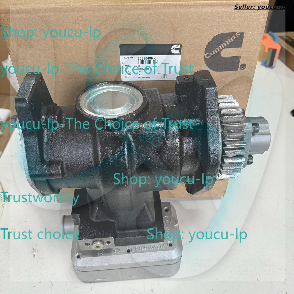 Air Brake Compressor 3689649 for Cummins ISX15/QSX15 Engine 3689649RX 3689649NX
