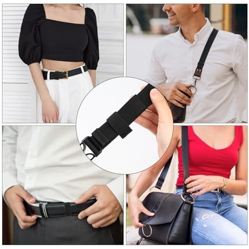 10 Pack Elastic Belt Keeper Strap, Nylon Canvas Web Belt Elastic Loop Keeper,...