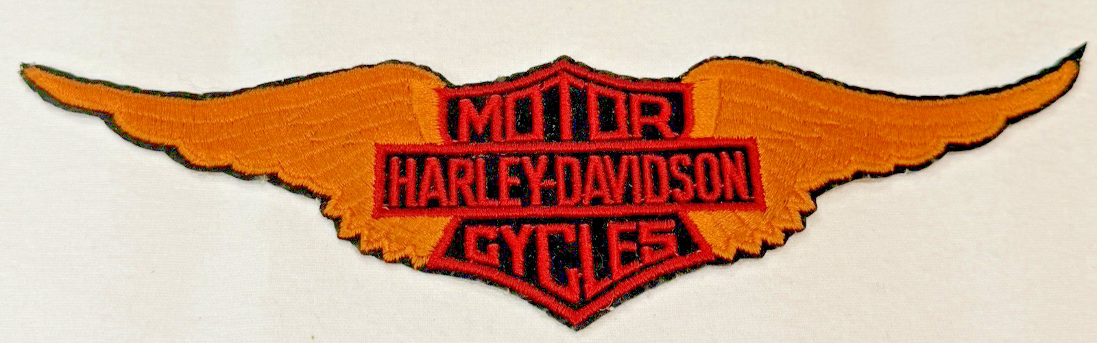 Harley Davidson Motorcycles Orange Wings 12" long Back Jacket Vest Patch HD