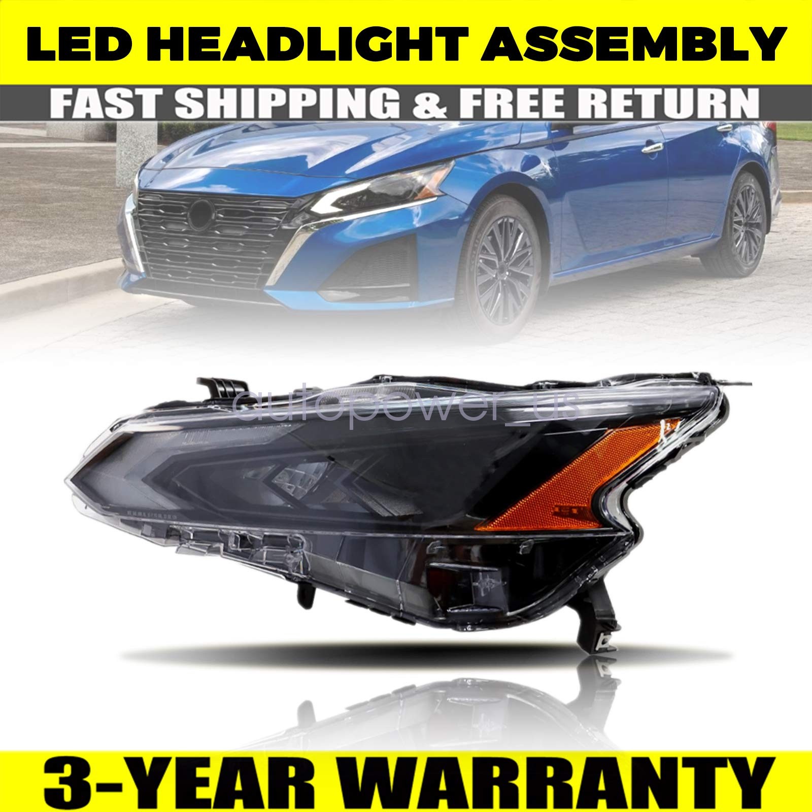 For 2023-2025 Nissan Altima LED Headlight Assembly Driver Left Side 26060-9HF0C