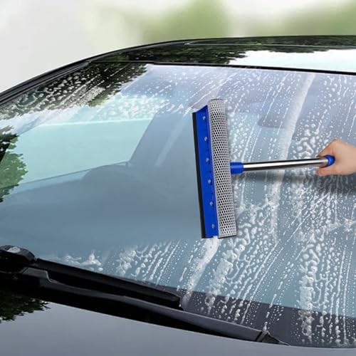 Car Windshield Squeegee wtih 15-23inch Handle, Car Window Cleaning Tool