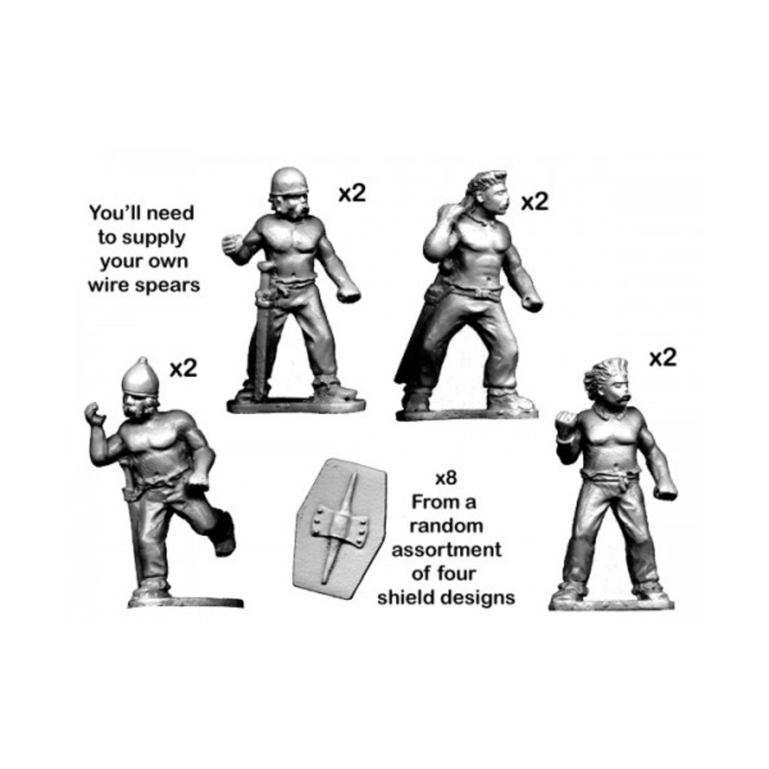 Crusader Mini Ancient Celt Mini 28m  Ancient Celt Warriors (Bare Chest Pack New