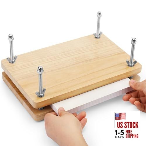 Book Press—7.9”x11.6” Wooden Book Binding Press 7.9"x11.6" Book Press