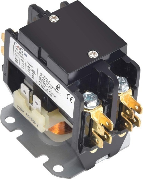 Air Conditioner Contactor 2 Pole 30 Amp 120V Coil Condenser Compressor Contactor