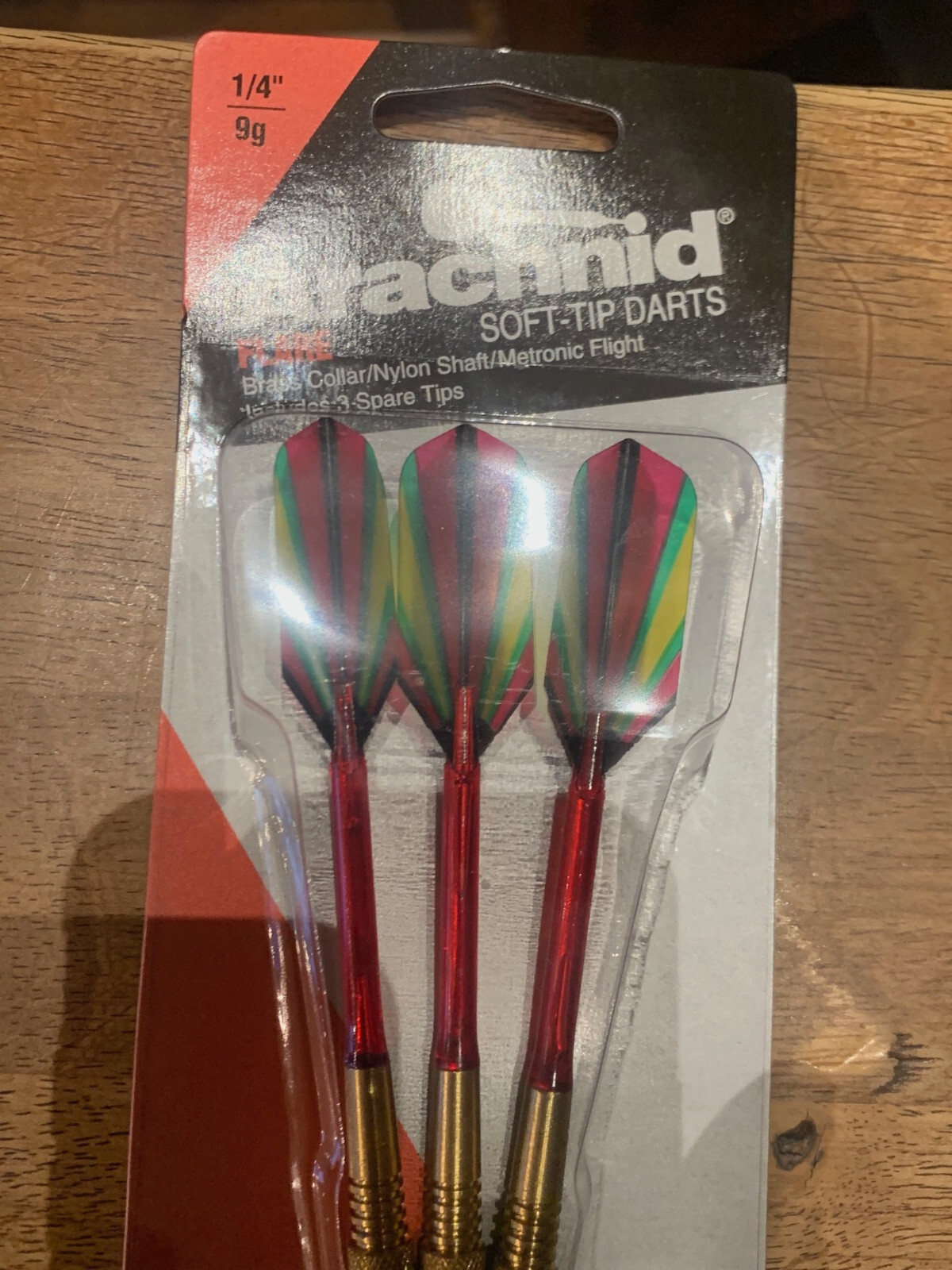 ARACHNID SOFT TIP DARTS  - 1/4" - 9g, with Brass Collar, includes extra tips