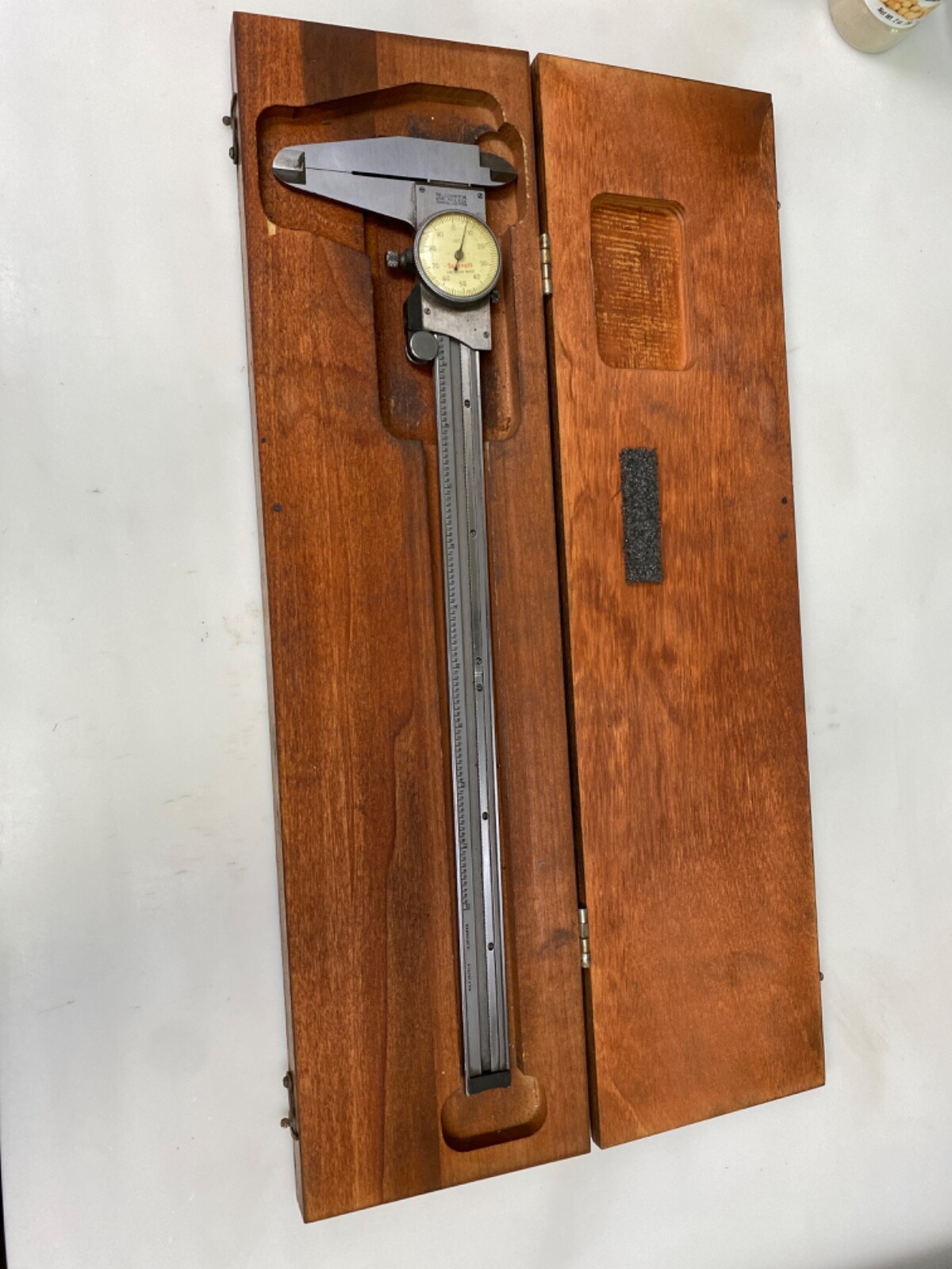Vintage Starrett   No. 120   12"  Vernier Caliper with Wood Case