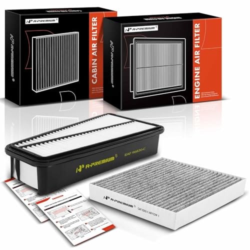 2-PC Engine & Cabin Air Filter with Activated Carbon Compatible with Toyota