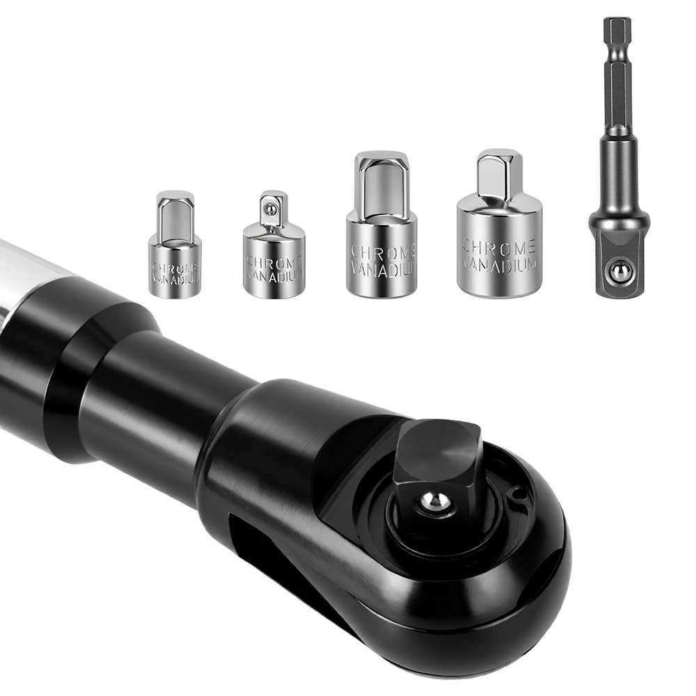 1/2" Offset Extension Wrench, Impact Ratchet Extender for Electric Drill Adapter