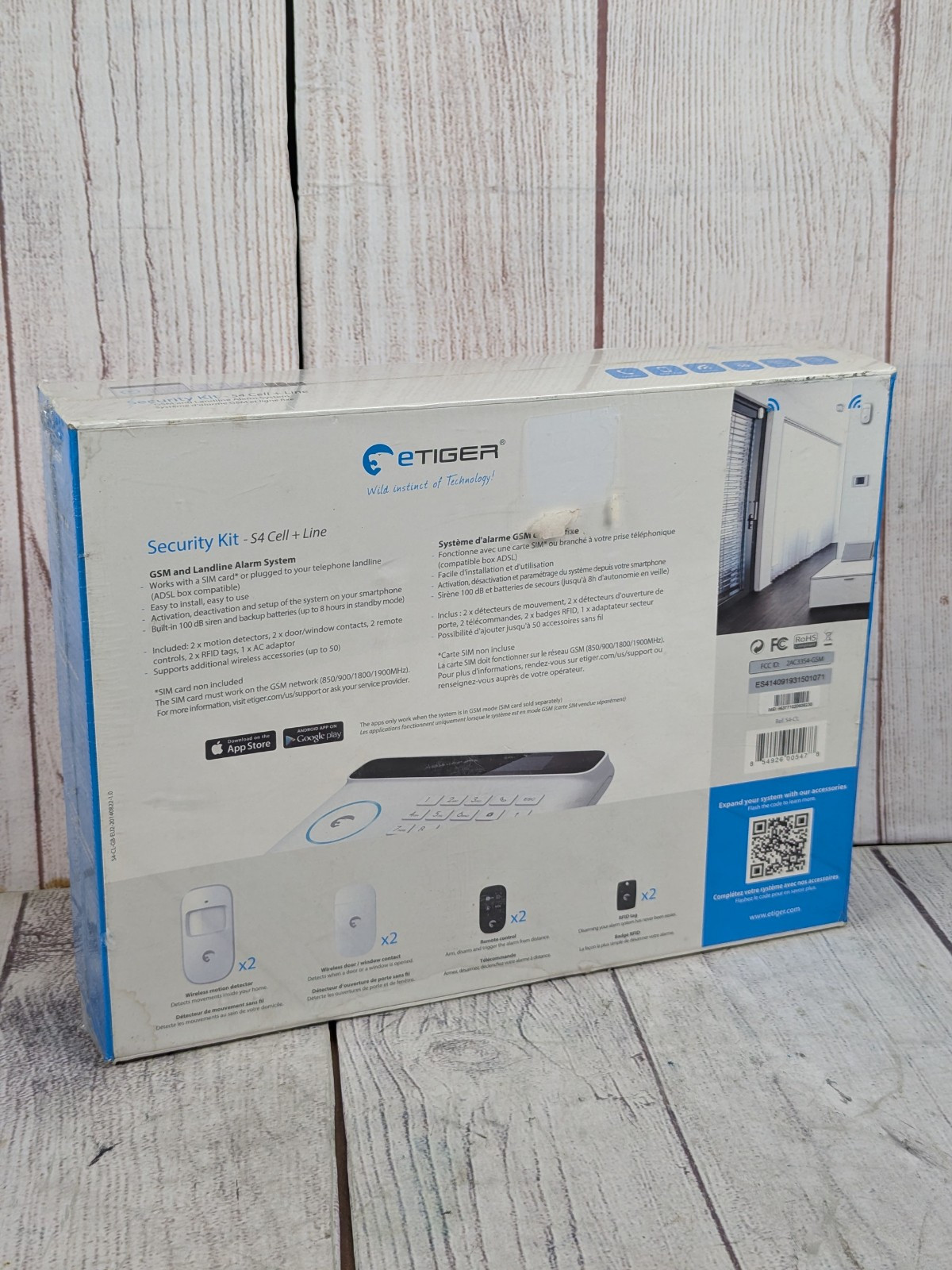 Etiger S4 433MHz Wireless Auto-dial GSM Alarm Security System Kit APP Remote LF