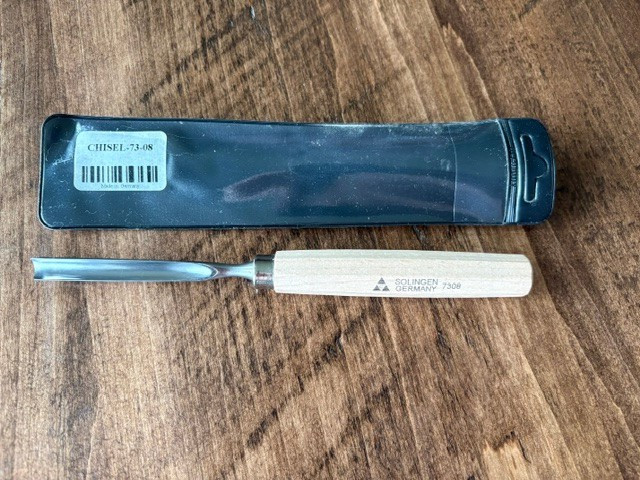 Solingen Chisel 7308 Deep Gouge Inletting 8mm Gunsmith Woodwork Made in Germany