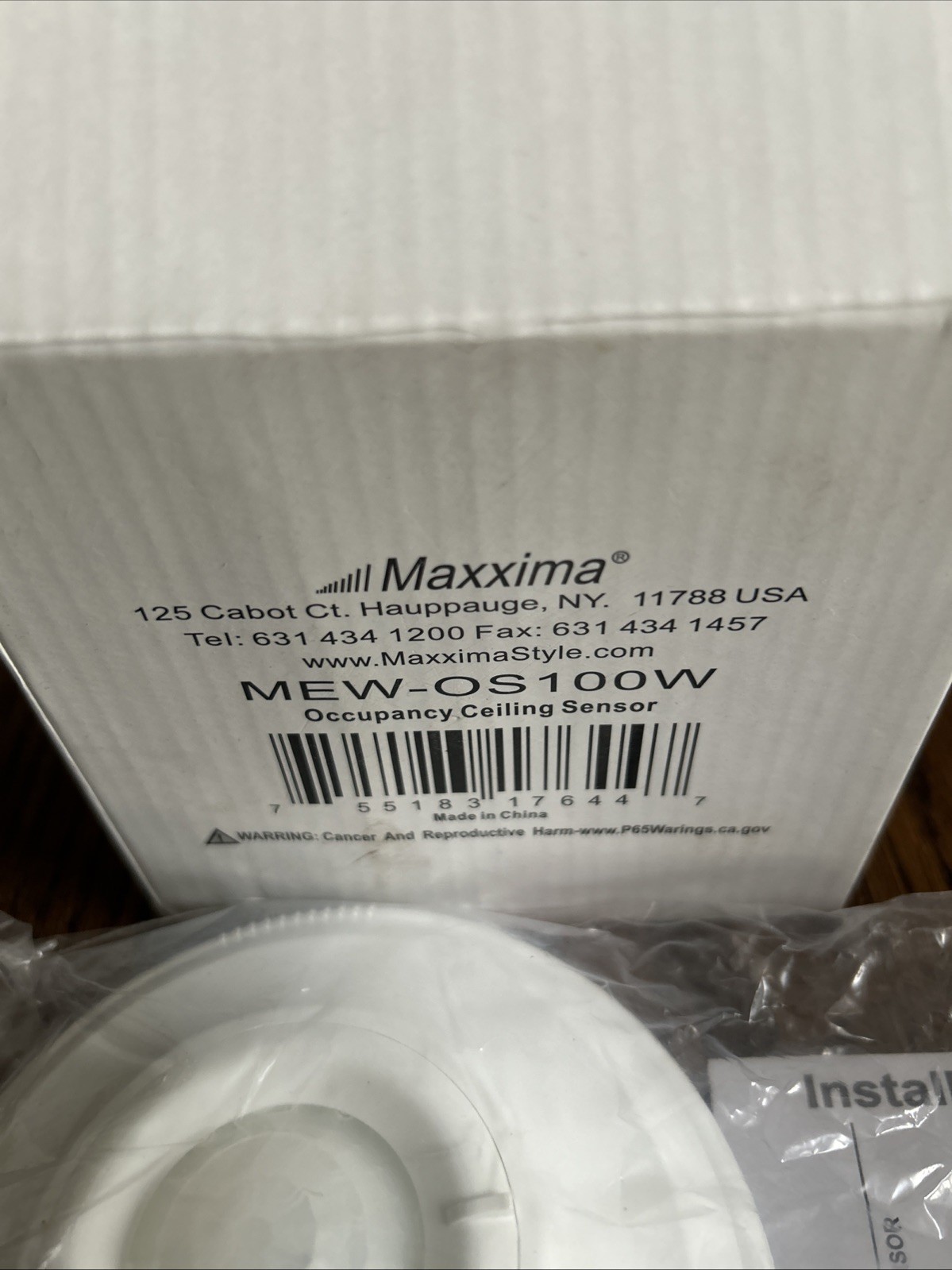 Maxxima MEW-OS100W Ceiling Mount 360 Degree PIR Occupancy Motion Sensor NEW!