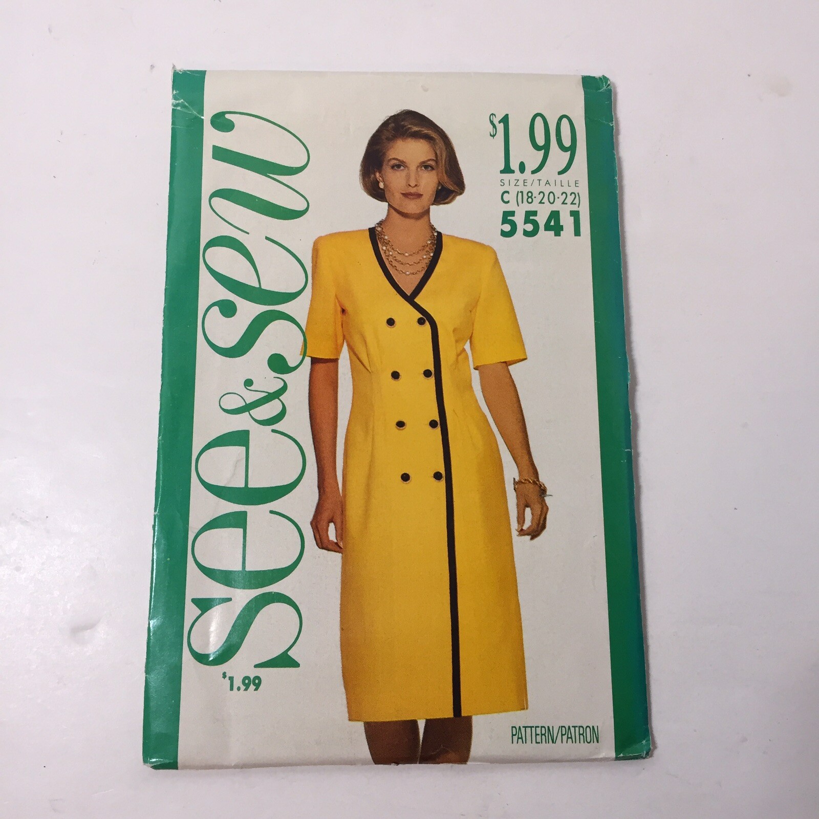 See & Sew 5541 Size 18 20 22 Misses' Dress