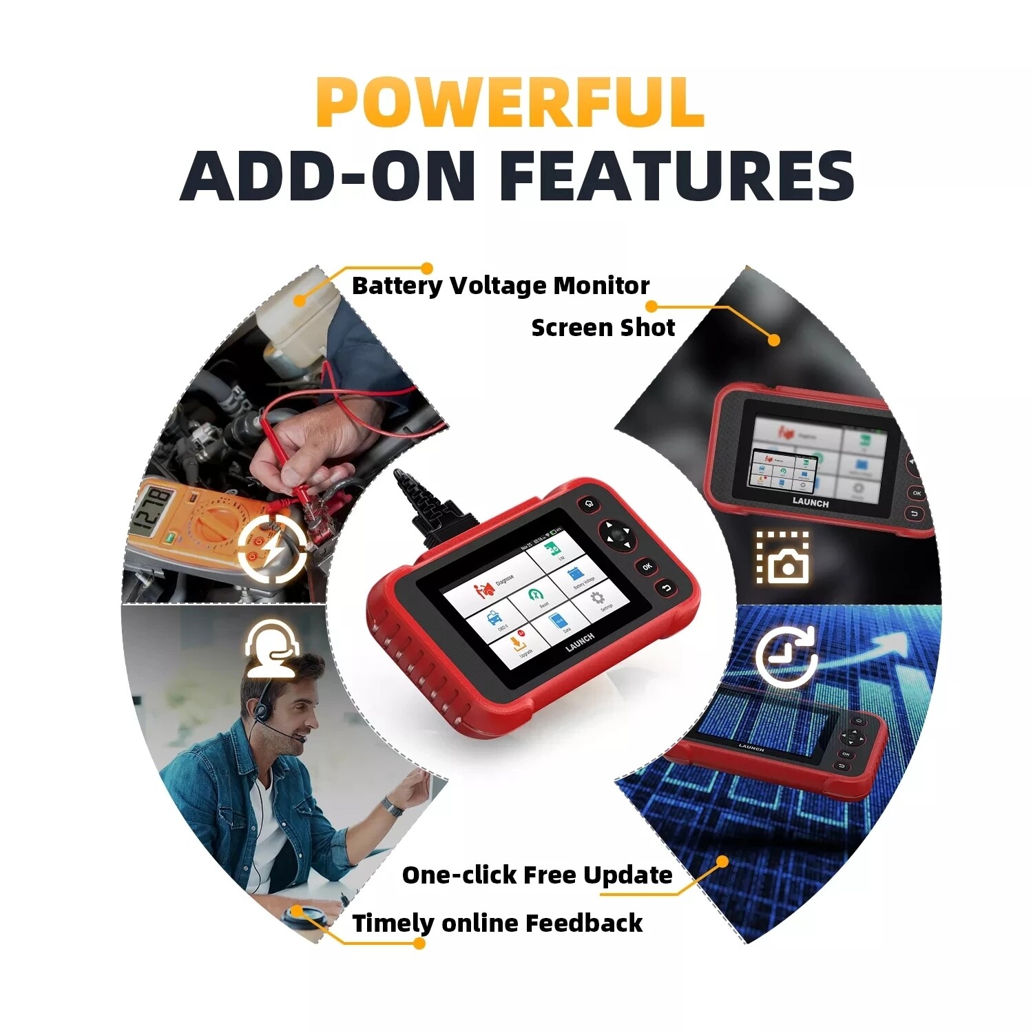 LAUNCH CRP129i Car OBD2 Scanner Diagnostic Tool Code Reader ABS SRS Oil EPB TPMS