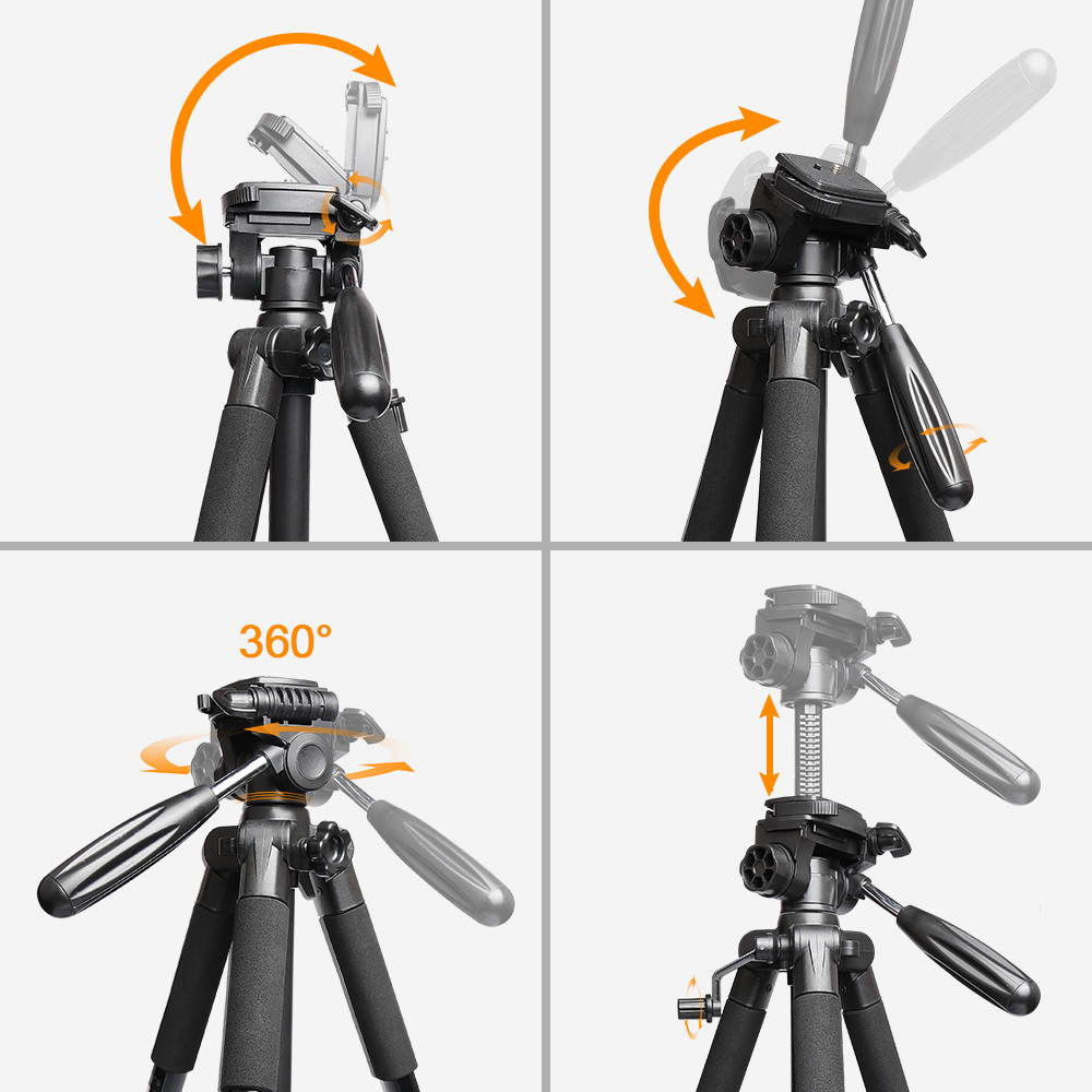 Huepar Multi function Travel Camera Tripod 143cm Adjustable Laser Level Tripod