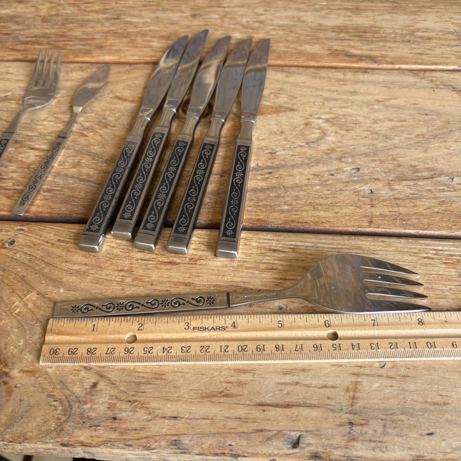 Oneida SSS flatware MIDNIGHT Stainless Set of 8 replacement pieces