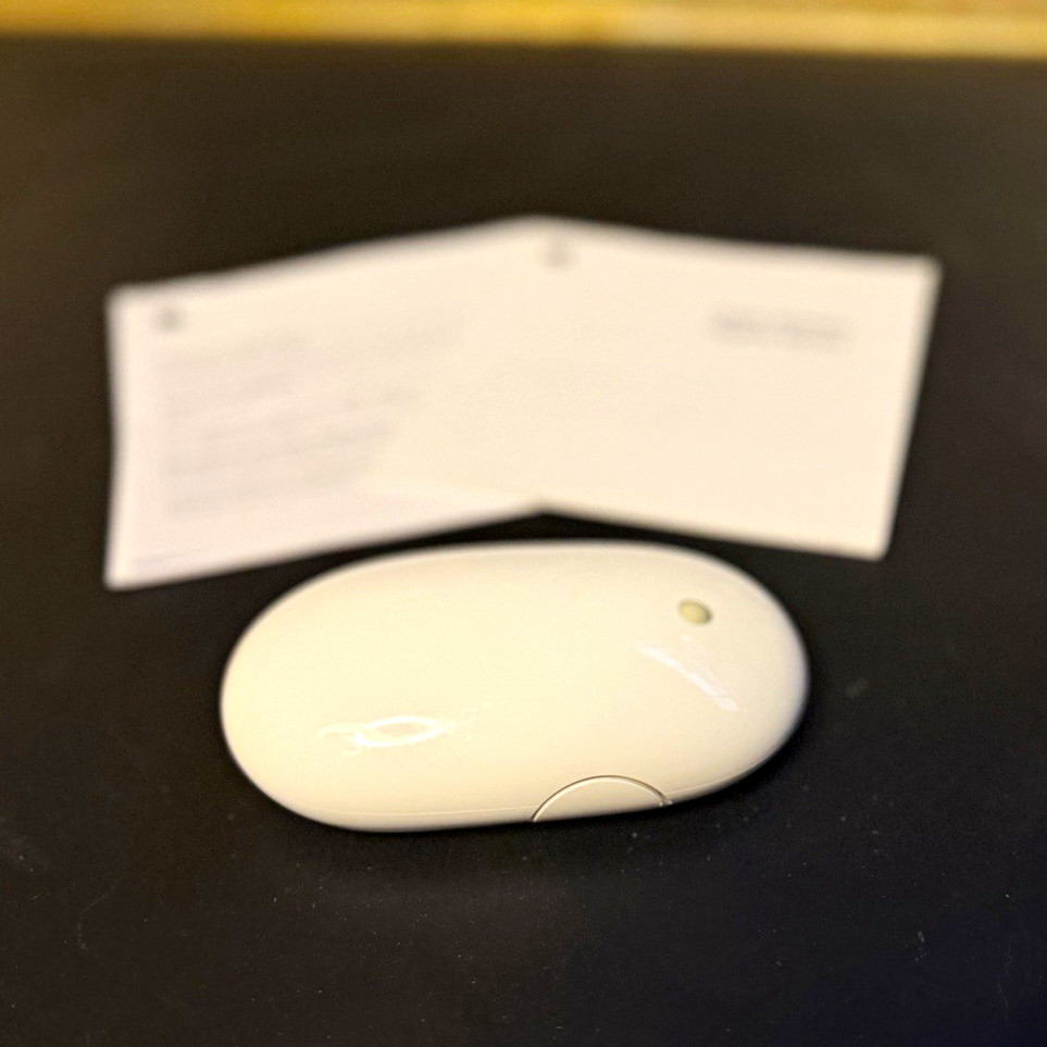 Apple Wireless Mighty Mouse A1197 Bluetooth White OEM Tested Clean