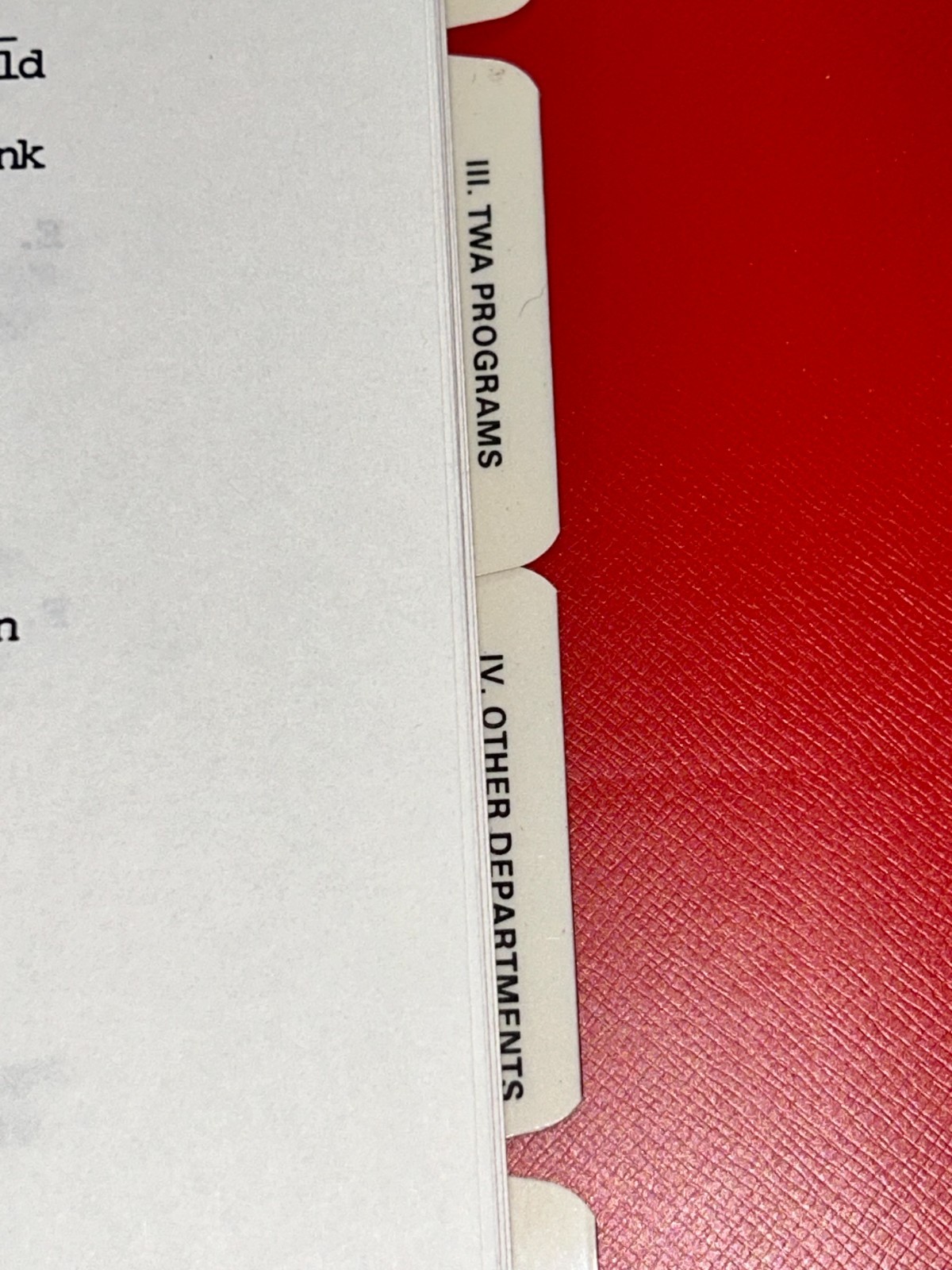 Vintage TWA Ring Binder Product Knowledge HandBook 1993